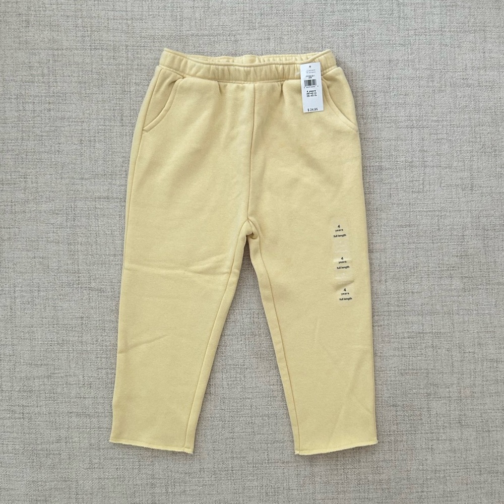 NWT Baby Gap Toddler Yellow Sweatpants Size 4T